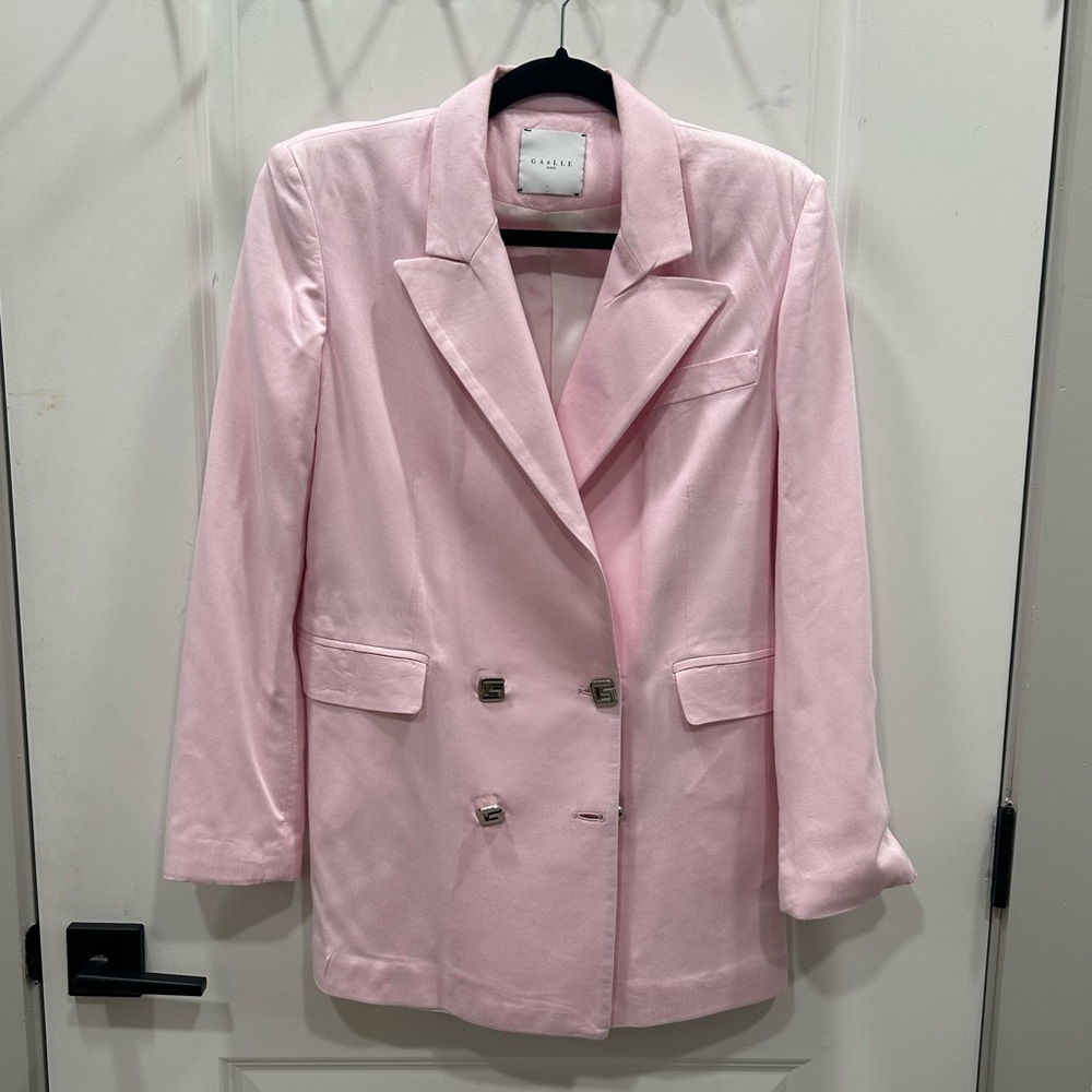 GAeLLE Paris Pink Blazer Suit Jacket Double Breasted - Picture 3 of 9
